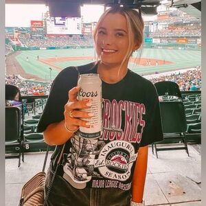 Vintage Rockies MLB Cropped Tee XL 90s Streetwear